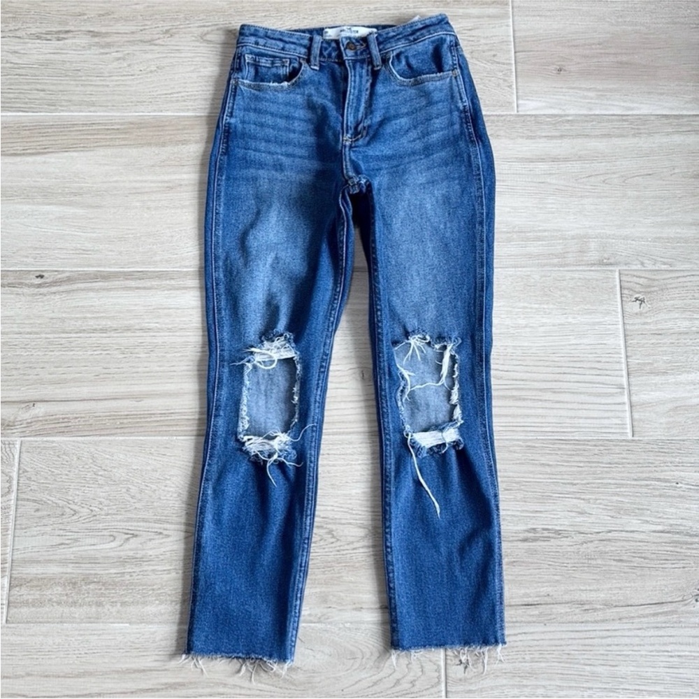 Hollister Women's Straight Leg Jeans - Blue